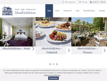 Tablet Screenshot of hotel-alleeschloesschen.de